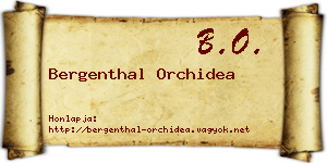 Bergenthal Orchidea névjegykártya